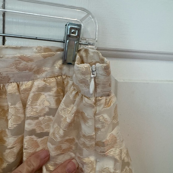 Anthropologie XL Gold Ruched Bubble Maxi Skirt for Cocktail - Picture 7 of 7